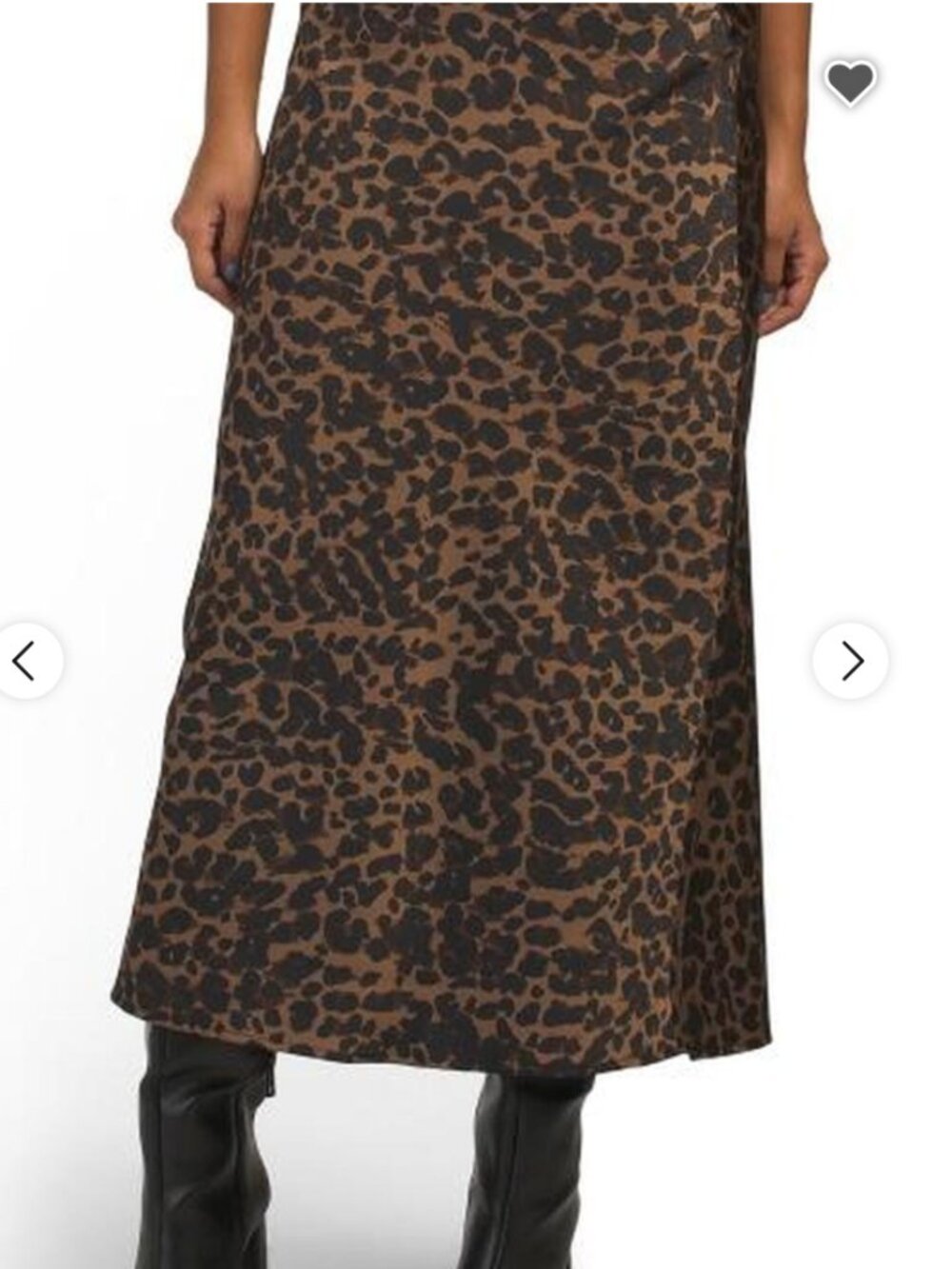 Rachel Zoe Satin Leopard Print Slip Skirt